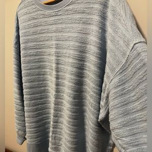 Crown & Ivy Size: XL, Pullover Long Sleeve, Monochromatic textured striped, Blue